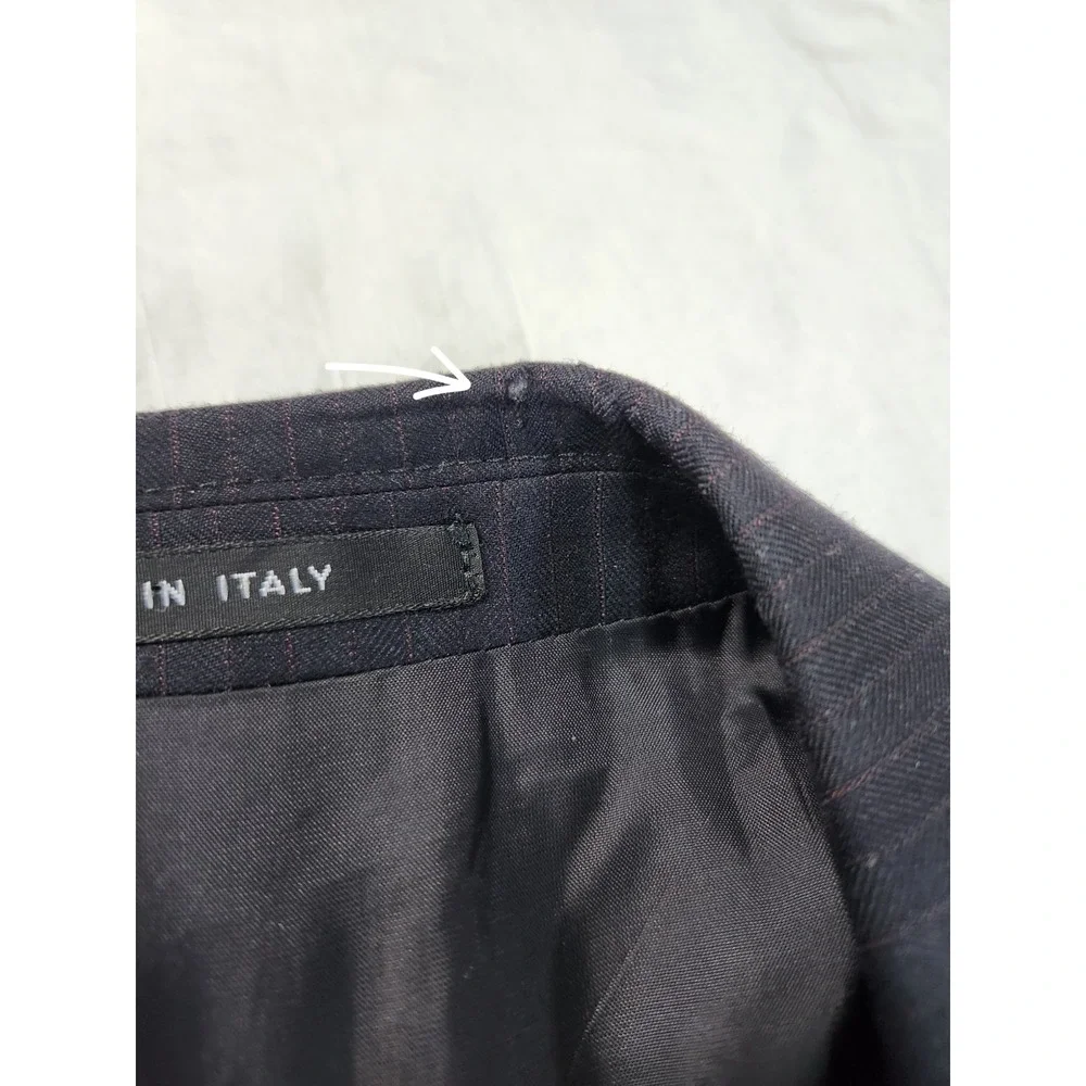 Armani Collezioni 100% wool made in Italy mens jacket 40R Blazer Suit Navy Blue